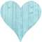 Homeroots 18" Turquoise Reclaimed Wood Heart Wall Decor 384906 - alternate 2