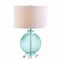 Jonathan Y Estelle 26" Glass and Crystal LED Table Lamp, Aqua JYL2003A - alternate 1