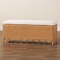 Bali & Pari Teresa Bohemian Light Honey Scalloped Rattan Ottoman Bench 256-14080-ZORO - alternate 5