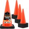 Xpose Safety Traffic Safety Cone, 28 in, PVC Plastic, 10 lb Weighted Base, DOT Approved, Orange, 12 pk OTC28-10L-12-X - alternate 1
