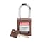Brady Velocity Lockout Padlocks Nylon 1.5in Shackle Clearance KD Brown SDPL-BRN-38ST-KD - alternate 1