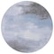 Homeroots 8' Sky Blue Gray And Ivory Round Abstract Washable Indoor Outdoor Area Rug 616858 - alternate 4