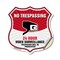 Signmission No Trespassing Shield Sign 24 Hour Video, 12 Inch X 12 Inch, Vinyl Decal SHI-D-12-420 - alternate 1