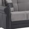 Homeroots 89" Gray Polyester Convertible Futon Sleeper Sofa And Toss Pillows With Storage 607111 - alternate 5