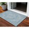 Homeroots 3' X 5' Sky Blue And Ivory Oriental Washable Indoor Outdoor Area Rug 603821 - alternate 1