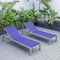 Leisuremod Marlin Patio Chaise Lounge Chair with Grey Aluminum Frame, Navy Blue, 2PK MLGR-77NBU2 - alternate 4