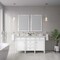 James Martin Vanities Brittany 60" Double Vanity in Bright White, w/ 3 CM Siberian Silestone Top 655-V60D-BW-3SFR - alternate 4