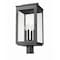 Z-Lite Hartwell 4-Light Outdoor Post Mount Fixture, 10 in W x 22.75 H, Sand Black 5019PHBR-BK - alternate 4