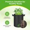Healsmart 1 Gallon Nonwoven Grow Bags, Aeration Fabric Pots with Handles, Black, 6PK GLGROWBAG1X6LITEBLK - alternate 3
