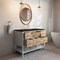 James Martin Vanities Olena 48" Single Vanity, Light Mappa Burl and Polished White, w/ 3 CM Phantome Eclos Top D804-V48-LMB-3PHT - alternate 3