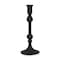 Homeroots 10" Black Glass Tabletop Taper Candlestick 608416 - alternate 1