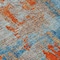Homeroots 10' X 14' Navy Blue Orange And Ivory Abstract Washable Indoor Outdoor Area Rug 596883 - alternate 3