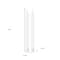 Homeroots Set of Two White Flameless Taper Candles, 2PK 633829 - alternate 2