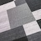 World Rug Gallery Contemporary Modern Geometric Boxes Design Non-Slip Area Rug 8 ft Round Gray 506GRAY8RND - alternate 3
