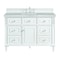 James Martin Vanities Lorelai 48'' S Vanity, Bright White w/ Victorian Sil Silestone Top w/FreePower Wireless Charger 424-V48-BW-FVSL - alternate 1