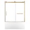 Kingston Brass 60" Acrylic Alcove Right-Hand Drain Tub with Left Sliding Tub Door, White/Brushed Brass KVTDE603121R7 - alternate 1