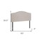 Homeroots Beige Linen Blend Upholstered Arched Queen Headboard With Nail Head Trim 490187 - alternate 2