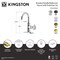 Kingston Brass One-Handle Single-Hole Bathroom Faucet with Deck Plate and Push Pop-Up Drain, Matte Black KSD2210RNK - alternate 2