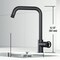 Vigo Cass Industrial Single Handle Kitchen Bar Faucet in Matte Black VG02040MB - alternate 3