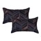 Homeroots Set of Two 12" X 20" Chocolate Chevron Cowhide Lumbar Throw Pillows, 2PK 544583 - alternate 3