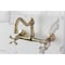 Kingston Brass Double-Handle Wall Mount Bathroom Faucet, Antique Brass KS3243AX - alternate 2