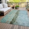 Homeroots 9' X 12' Blue And Gold Abstract Washable Indoor Outdoor Area Rug 578014 - alternate 6