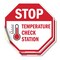Signmission Stop Temperature Check Station, 4 inch X 4 inch, Vinyl Decal, 2PK OC-D-2PACK-4-199 - alternate 1