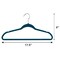 Elama Home 100 Piece Velvet Slim Heavy Duty Felt Hangers with Stainless Steel Swivel Hooks in Blue HANGER100PIECEBLUE - alternate 3