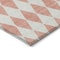 Homeroots 3' X 5' Salmon And Ivory Geometric Washable Indoor Outdoor Area Rug 577103 - alternate 4