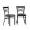 Flash Furniture HERCULES Black  inX in Back Metal Restaurant Chair - Mocha Vinyl Seat, 2PK 2-XU-6FOBXBK-MCHV-GG - alternate 1