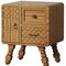Homeroots 19in Sepia Solid Wood Console Accent Cabinet With Single Door And Two Drawers 712211 - alternate 4