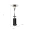 Homeroots 48000 BTU Silver Steel Propane Cylindrical Pole Standing Patio Heater 480566 - alternate 2