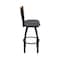 Holland Bar Stool Co Eleanor 36in Swivel Extra Tall Bar Stool, Black Wrinkle Finish, Medium Back and Canter Storm Seat 880 - alternate 5