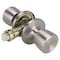 Prosource Passage Knob, Metal, Stainless Steel, 2-3/8 to 2-3/4 in Backset, 1-3/8 to 1-3/4 in Thick Door T-5764SS-PS - alternate 1
