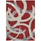 Homeroots 8' X 10' Red Beige And Gray Abstract Washable Indoor Outdoor Area Rug 599163 - alternate 3