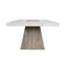 Homeroots 94" Antiqued White and Gray Reclaimed Wood Pedestal Base Dining Table 549041 - alternate 4