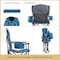 Arrowhead Outdoor Portable Folding Camping Quad Chair with 6-Can Armrest Cooler, Ocean Blue KKS0273U - alternate 4