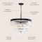 Jonathan Y Wyatt 20" 4-Light Crystal LED Chandelier, Bronze/ Clear JYL9007B - alternate 6