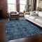 Homeroots 9' X 12' Denim and Gray Oriental Washable Non Skid Indoor Outdoor Area Rug 563752 - alternate 4