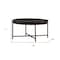 Homeroots 32" Black And Brown Solid Wood And Metal Round Coffee Table 520643 - alternate 2