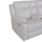 Homeroots Off White Faux Leather Reclining Curved Six Piece Sectional With LED And Console 643710 - alternate 5