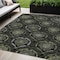 Homeroots 5' X 8' Green Gray And Charcoal Medallion Washable Indoor Outdoor Area Rug 587705 - alternate 1