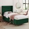 Homeroots Green Velvet Upholstered Full Bed Frame 544930 - alternate 3