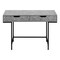 Homeroots 47" Gray and Black Wood and Metal H-Shape Computer Desk With Two Drawers 489997 - alternate 3