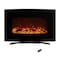 Northwest 36-Inch Wall Mounted Electric Fireplace Curved Glass Heater with Removable Stand 80-WSG032 - alternate 3