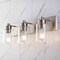 Jonathan Y Irving 22" 3-Light Seeded Glass/Iron Modern Contemporary LED Vanity Light, Nickel JYL7557A - alternate 5