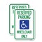 Signmission Reserved Parking Wheelchair Only With Graphic, 12'' X 18'' 2 Signs, Heavy Gauge Aluminum, 2PK A-1218-2PACK-22996 - alternate 1
