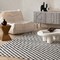 Homeroots 4' X 6' Black and White Geometric Distressed Indoor Outdoor Area Rug 558809 - alternate 4