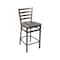Bfm Seating Lima Ladder Back Counter Height Stool - Farm House Relic Seat - Steel Frame - Clear Coat Finish 2160HFHR-CL - alternate 1