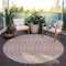 Homeroots 8' Blush Gold And Ivory Round Tribal Washable Indoor Outdoor Area Rug 582610 - alternate 3